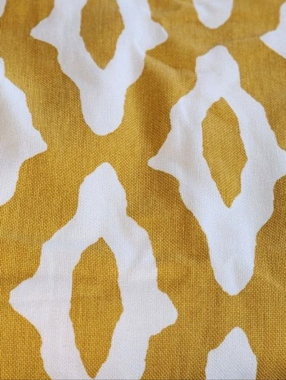 Project 62 Yellow and White Wave-Pattern Curtain Panels